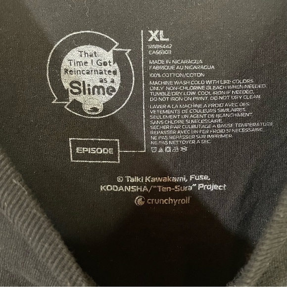 Reincarnated as a slime Hakurou eyes Long sleeves black t-shirt size XLarge - Picture 10 of 11